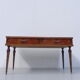 Bureau bas vintage avec 2 tiroirs NF ameublement