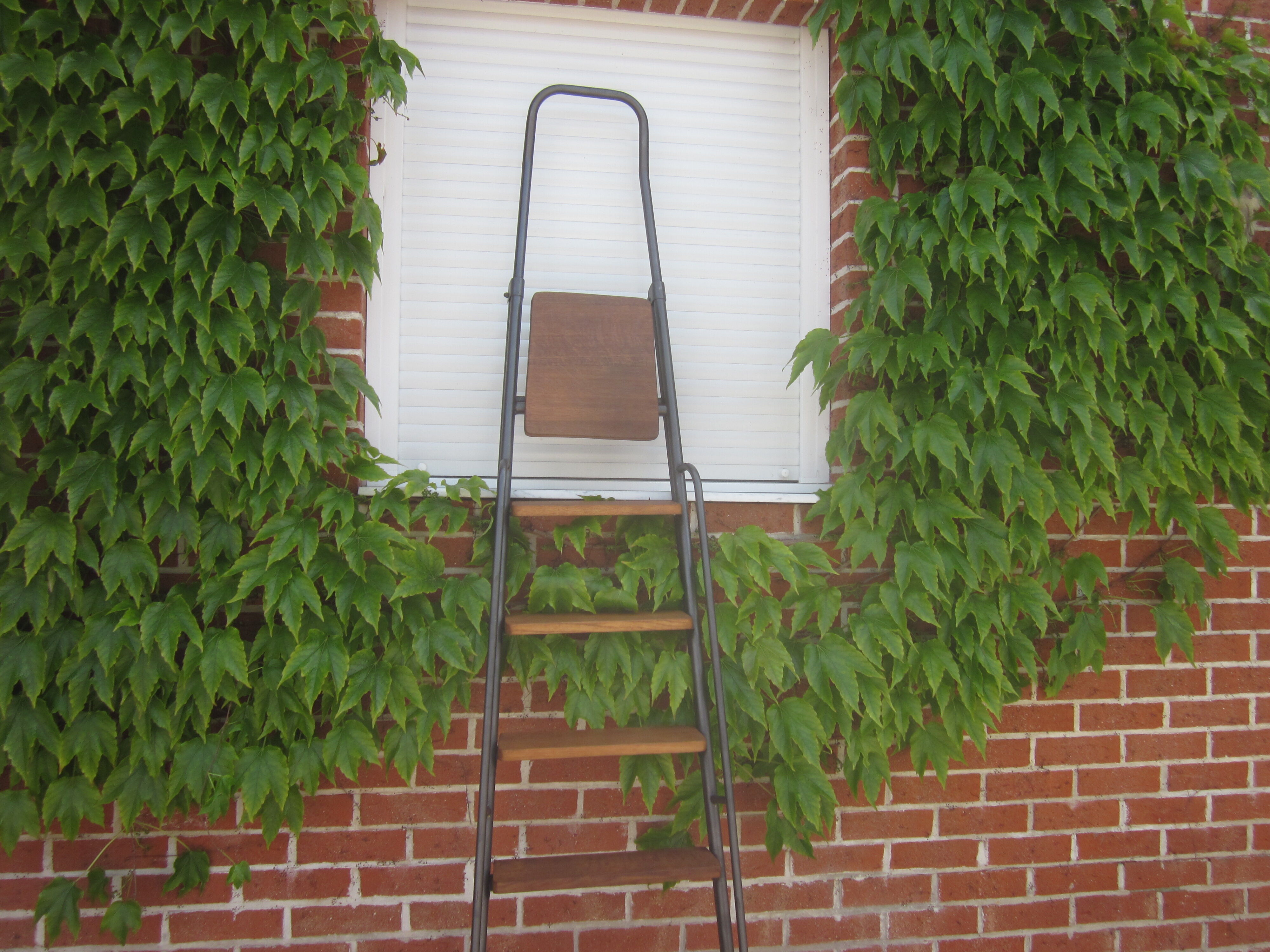 Old stepladder in metal and wood