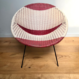 Sattelite armchair in braided scoubidou