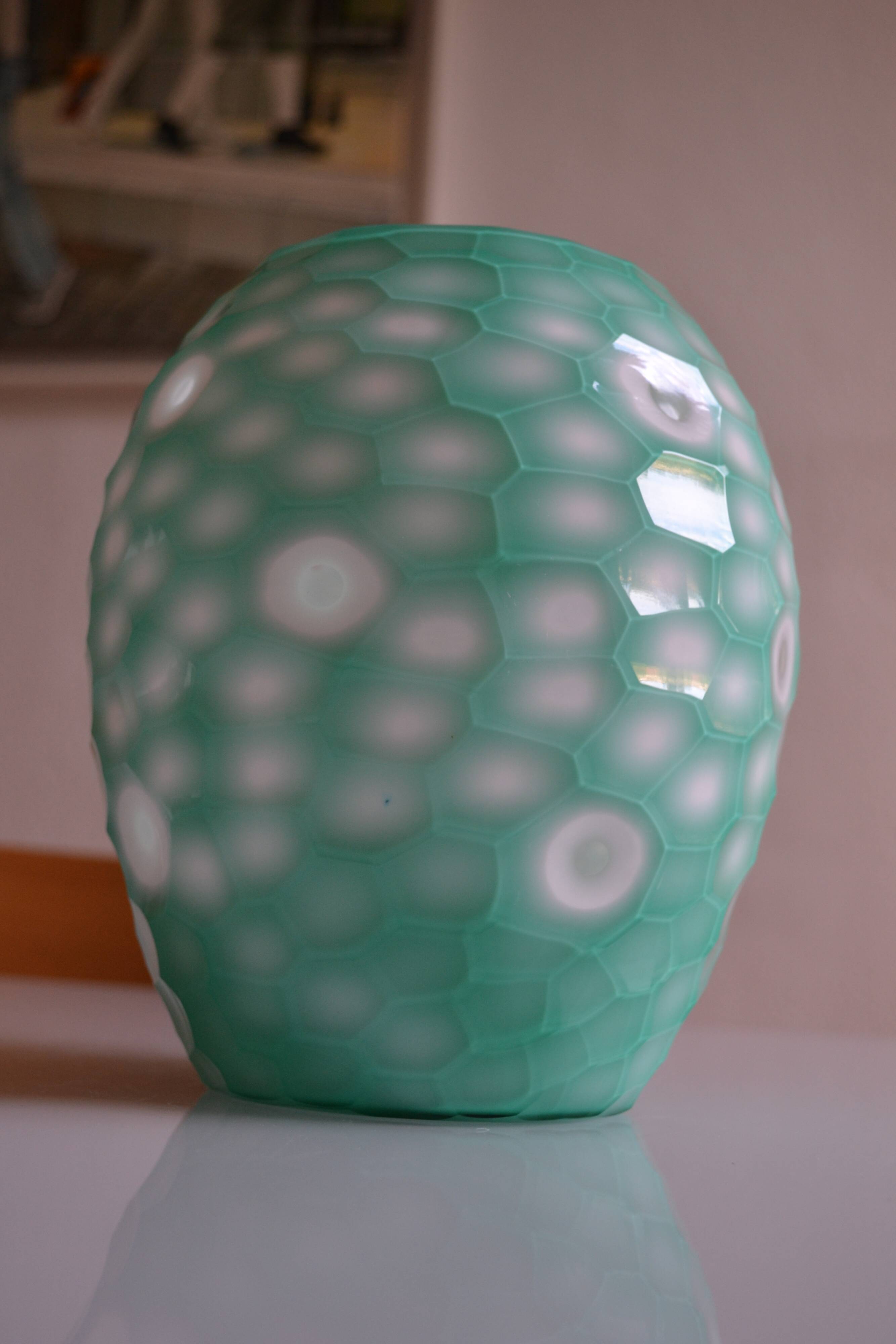 Celadon size multilayer glass vase