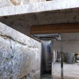 Travertine coffee table
