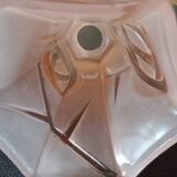 Tulip in bell - pink glass matt clear geometric decoration