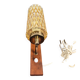 Wall lamp in rosewood, brass and glass, Denmark, 1960