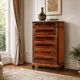 Antique chest of drawers in cherry and poplar, 19th century
