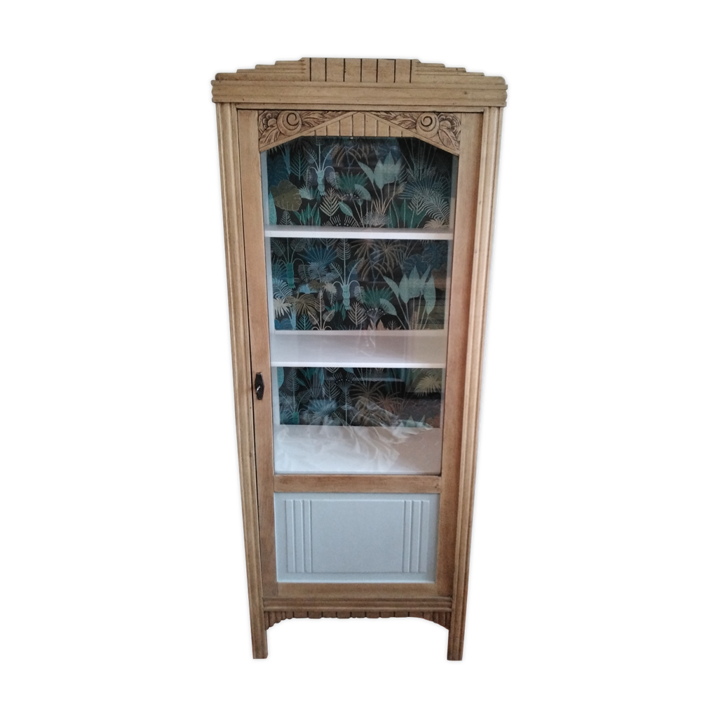 Armoire vitrine art deco vintage relookée | Selency