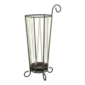 Vintage umbrella door in wrought iron and scoubidou 60s