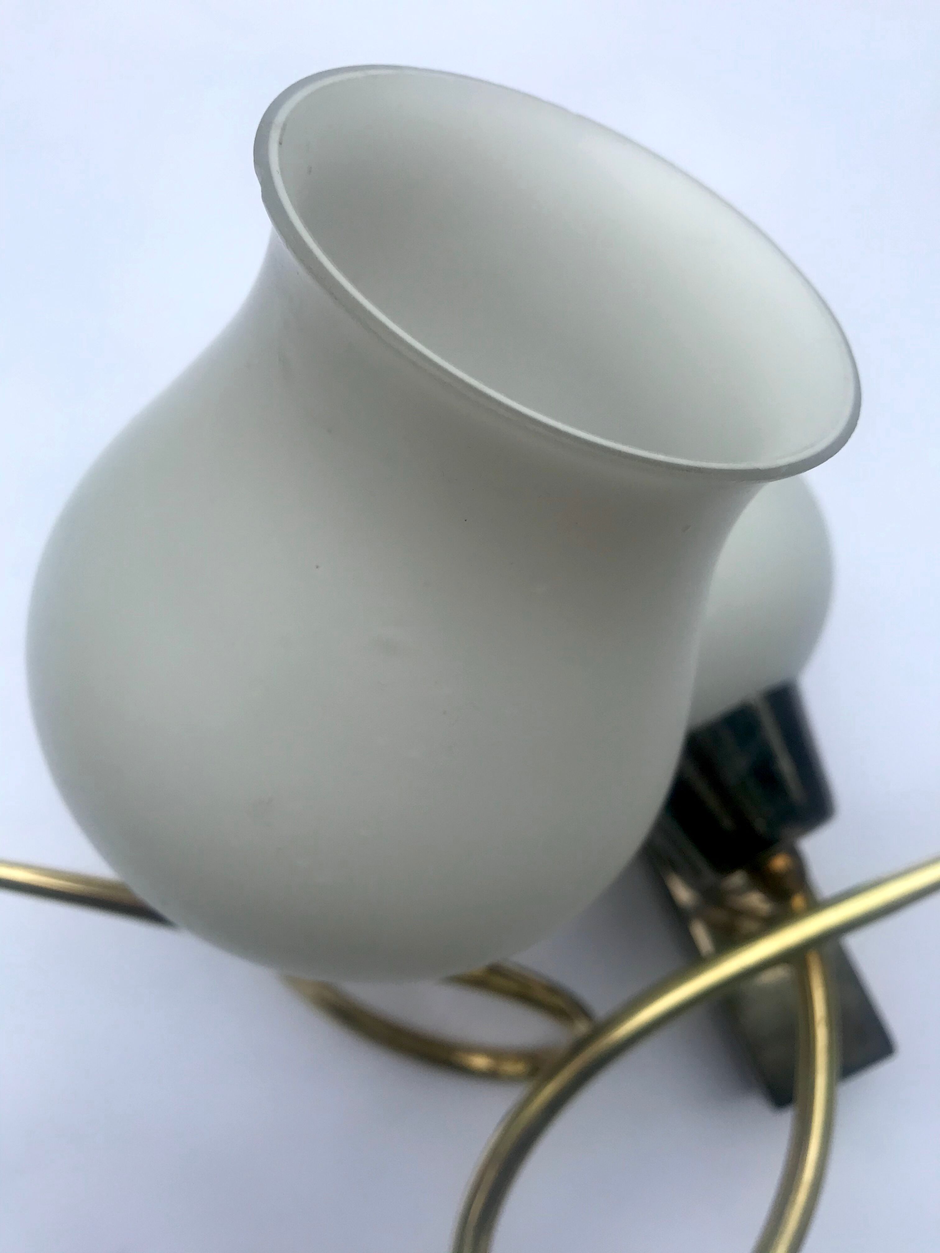 Pair of opaline sconces