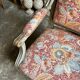Queen's armchair from the Louis XVI period, Indian fabric.