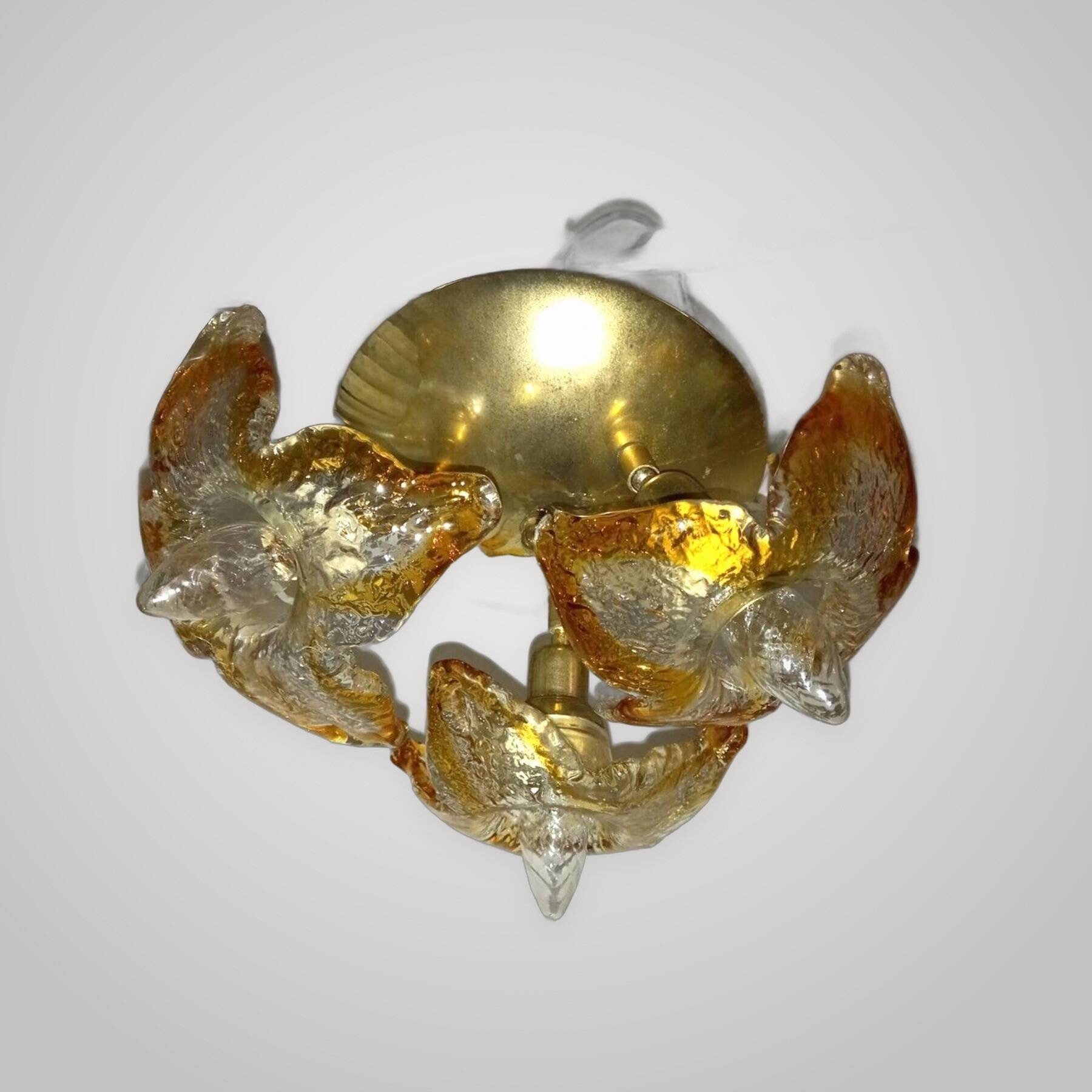 Vintage 70s Mazzega Sputnik Ceiling Light Glass Design