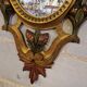 Antique Italian Polychrome Carved Wooden Mirror