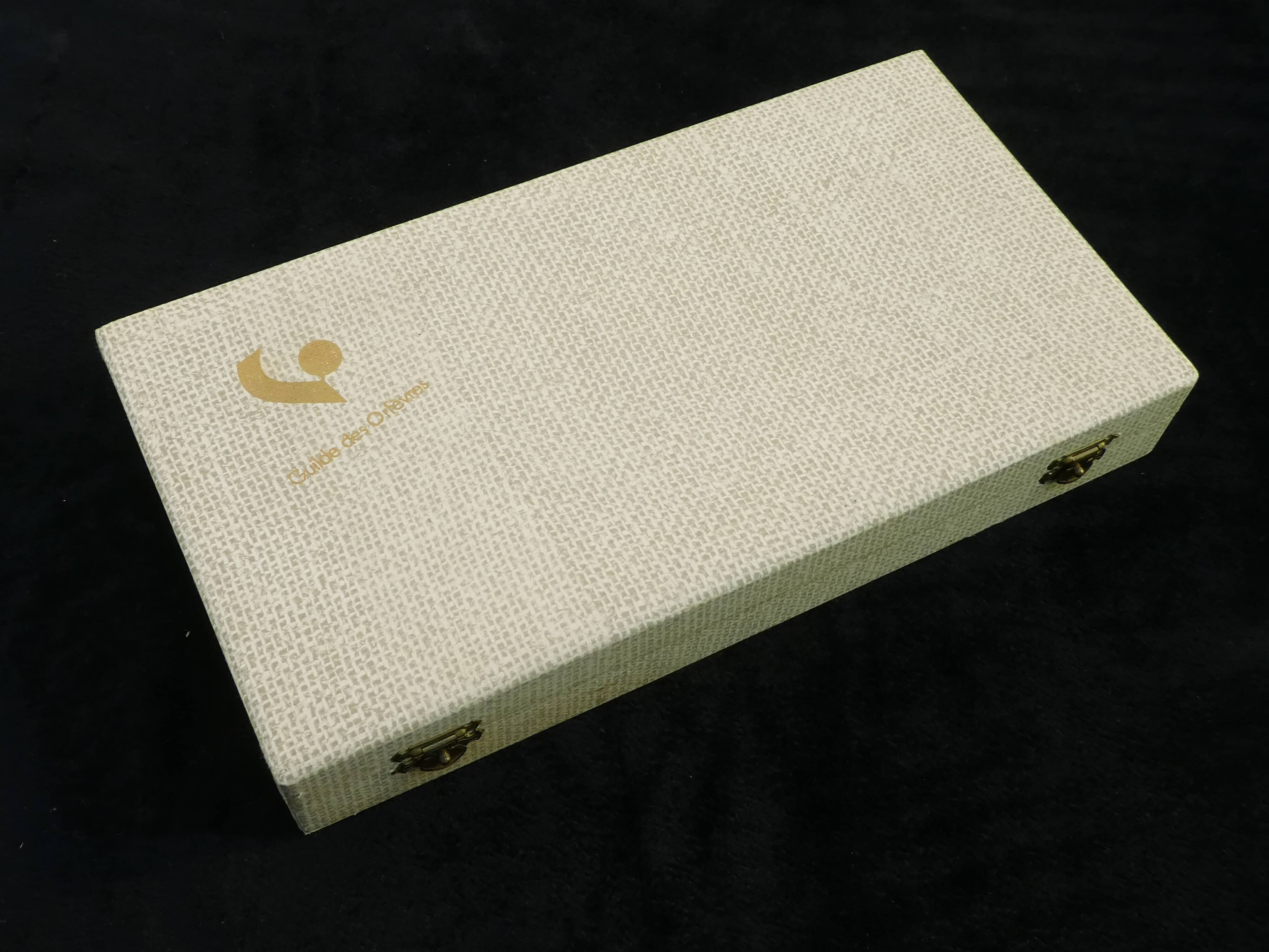 Box 12 knives entremet dessert silver metal cheese