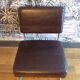 Vintage armchair in brown skai