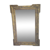 Ancien miroir doré Napoléon III,  91×61cms