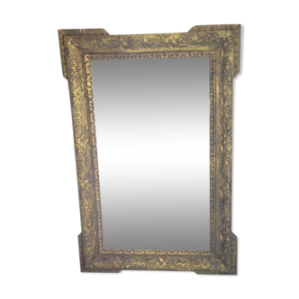 Old Napoleon III gilded mirror, 91×61cms