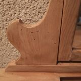 Dressing table with solid wood mirror