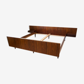 Danish rosewood floating bed from Sannemans Møbelfabrik, 1960s