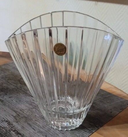 Crystal vase of Arques of the Eventail colection, Art Deco