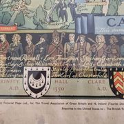 Historical Panorama of the University of Cambridge, Printed in Great Britain, 76 x 61 cm