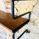 Vintage metal and wood wall shelf, Scandinavian circa 60