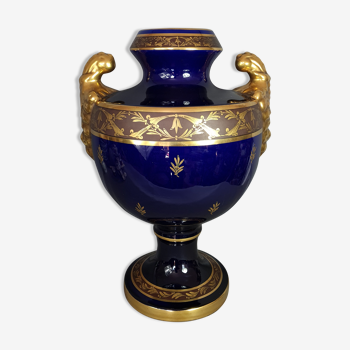 Vase porcelaine de Tours - JAget & Pinon 53 cm SB