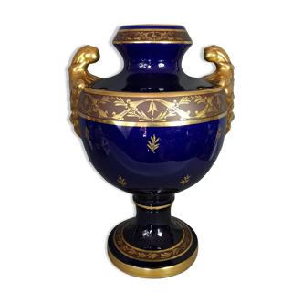 Vase porcelaine de Tours - JAget & Pinon 53 cm SB