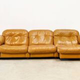 De Sede DS101 three-seater in cognac leather.