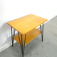 Vintage veneer table with steel legs