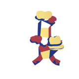 Vilma pasqualini. composition with a hat, 1973. print