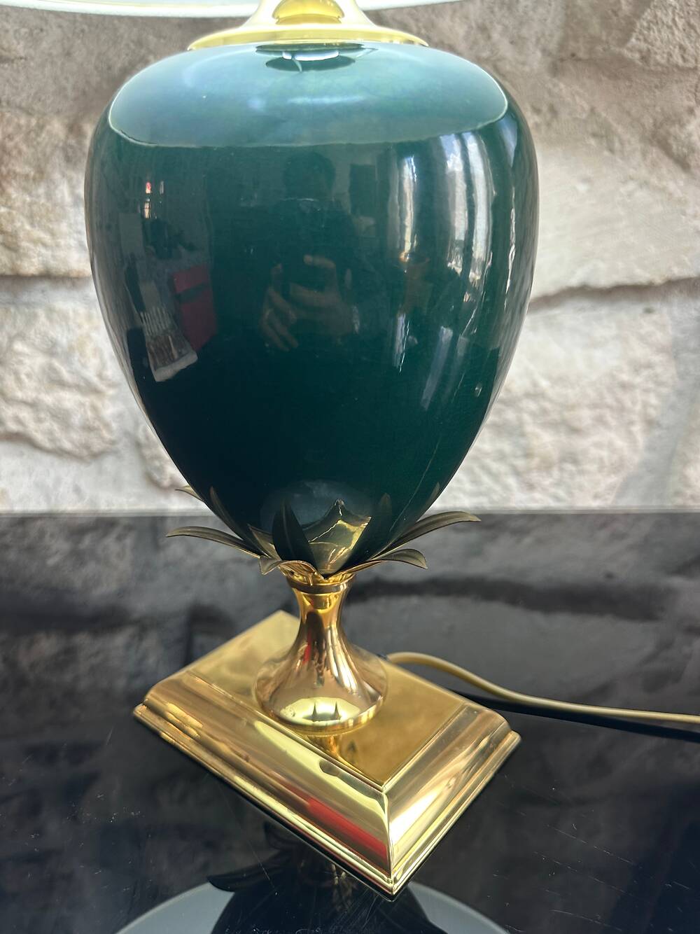 Vintage pineapple lamp signed Le Dauphin