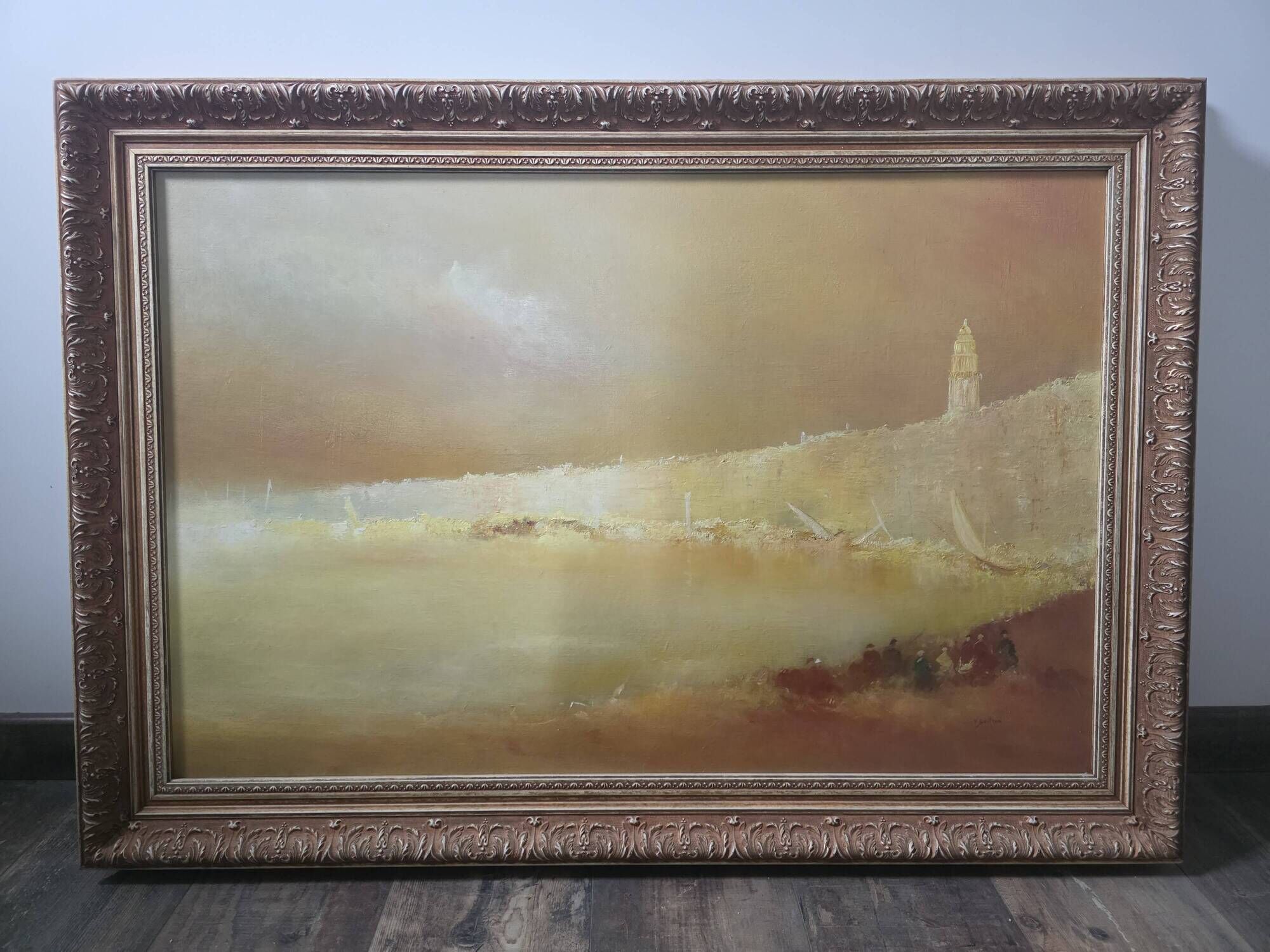 Tableau Pascal Bouterin "Characters Facing the Port" – 2003