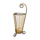 Porte-parapluie en fer forgé et fils scoubidou
