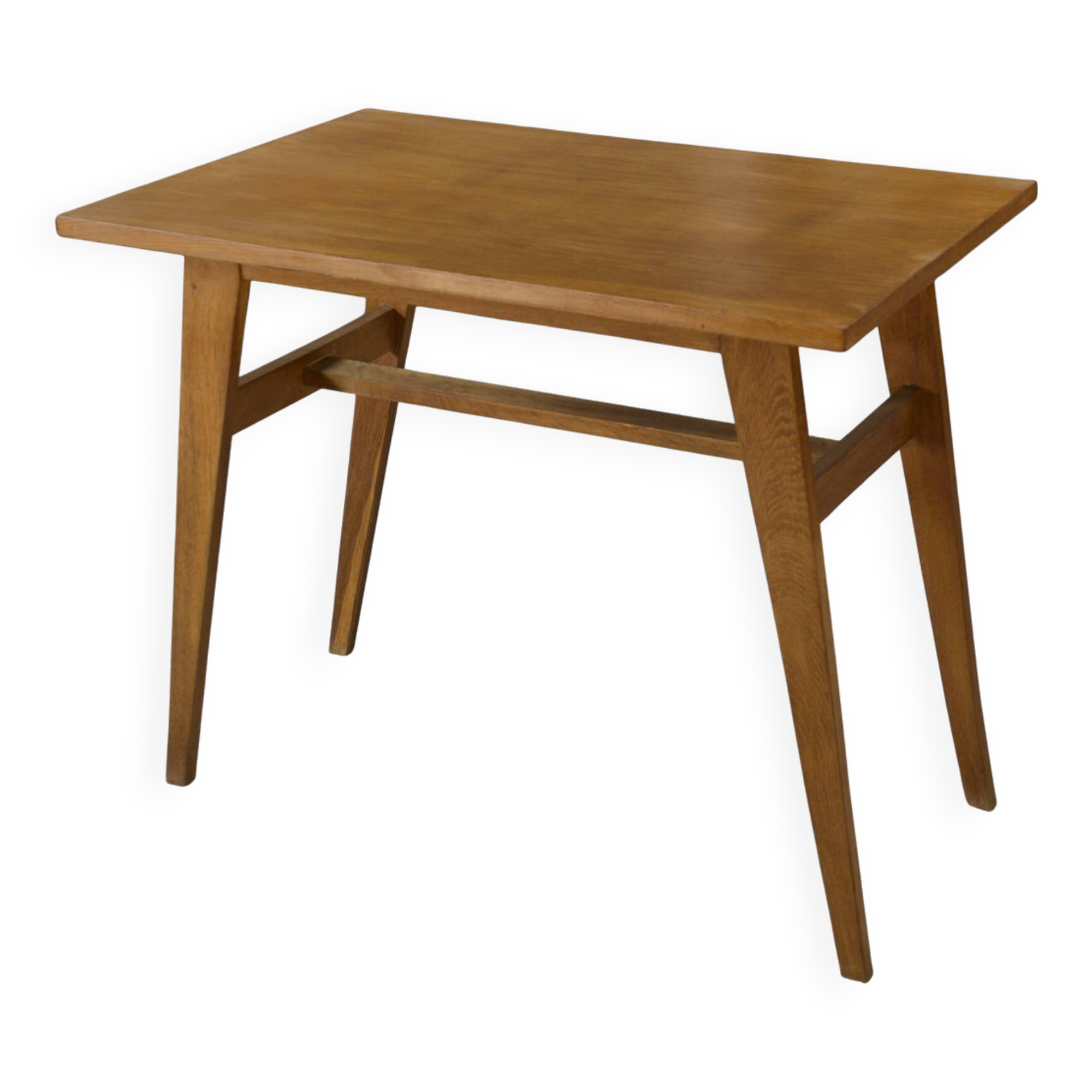 Oak side table with compass legs, 1960s