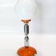 1970s chrome and orange table lamp design
