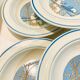 X6 hollow plates with blue pattern san marciano ceramiche- retro-kitchen- vintage