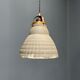 Old mercury glass hanging lamp with brass fixture