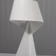 Vintage lamp "Ribbon" folded metal lacquered white design by Claire Norcross & Habi