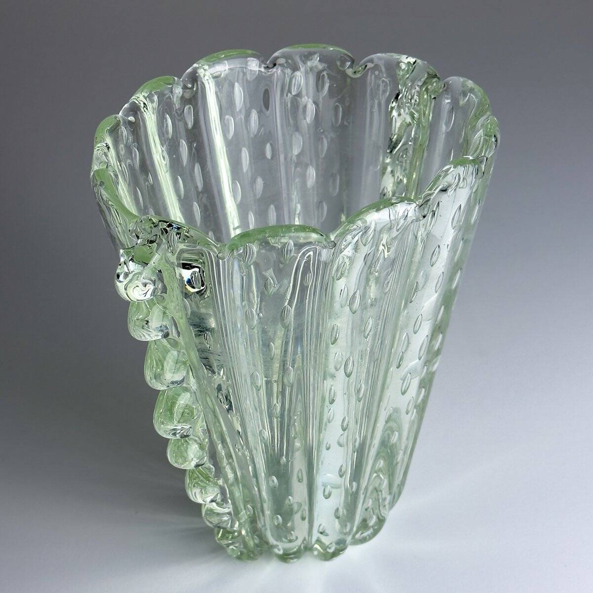 Vintage Murano glass vase by Barovier & Toso, Italy 1930-40s