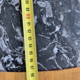 Empire style pedestal table, black marble top