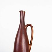 Brown glazed ceramic vase by Gunnar Nylund for Rörstrand.