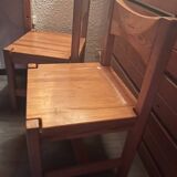 Set of 4 “Hongisto” chairs in solid pine – Ilmari Tapiovaara / Lauk