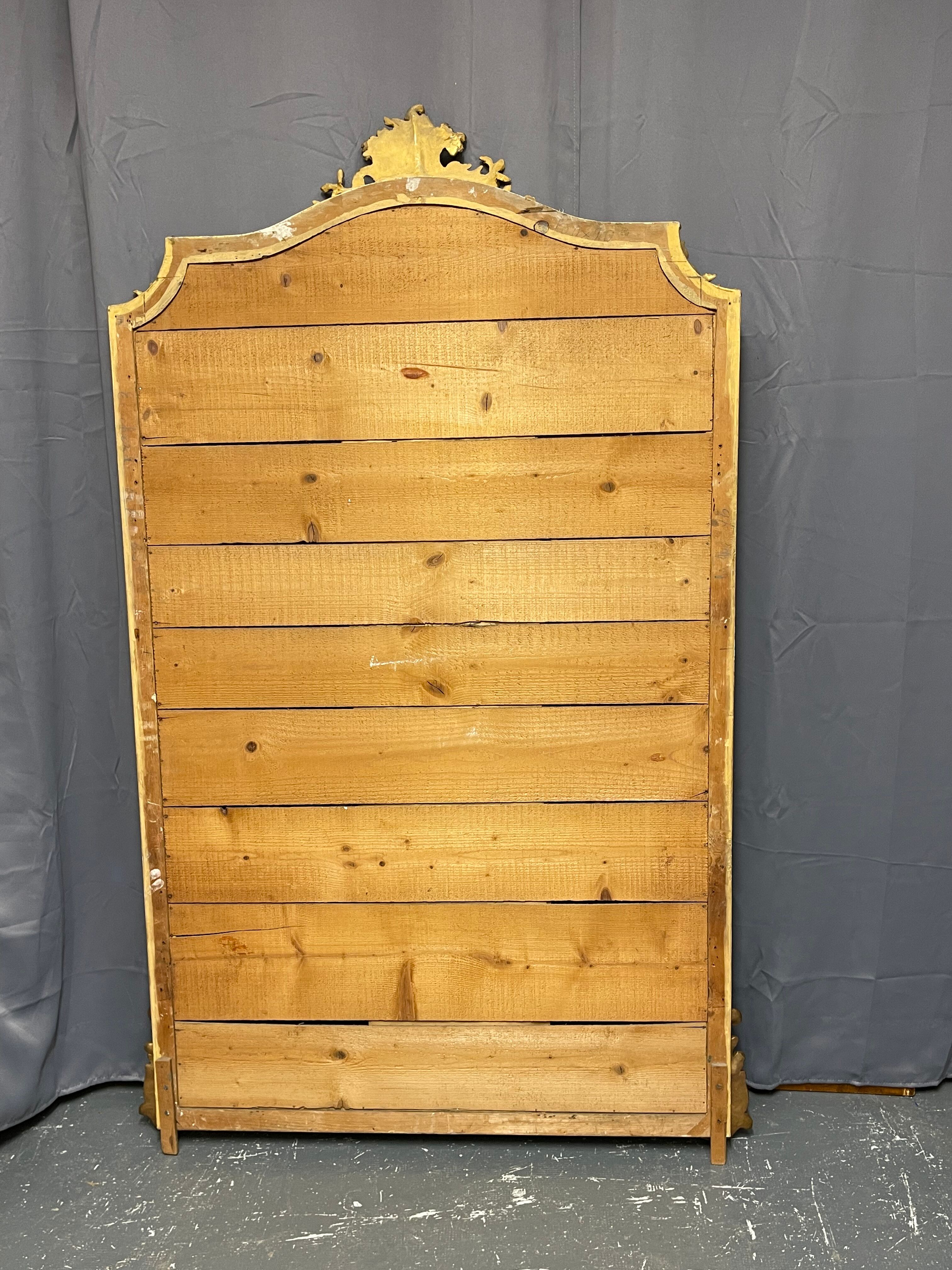 Mirror 174x111 period XIXth beautiful gilding, very good condition