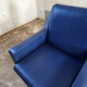 Vintage Blue Skaï Armchair — 1960s Design