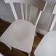 Set of 4 white wooden bistro chairs