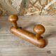 Wooden wall coat rack
