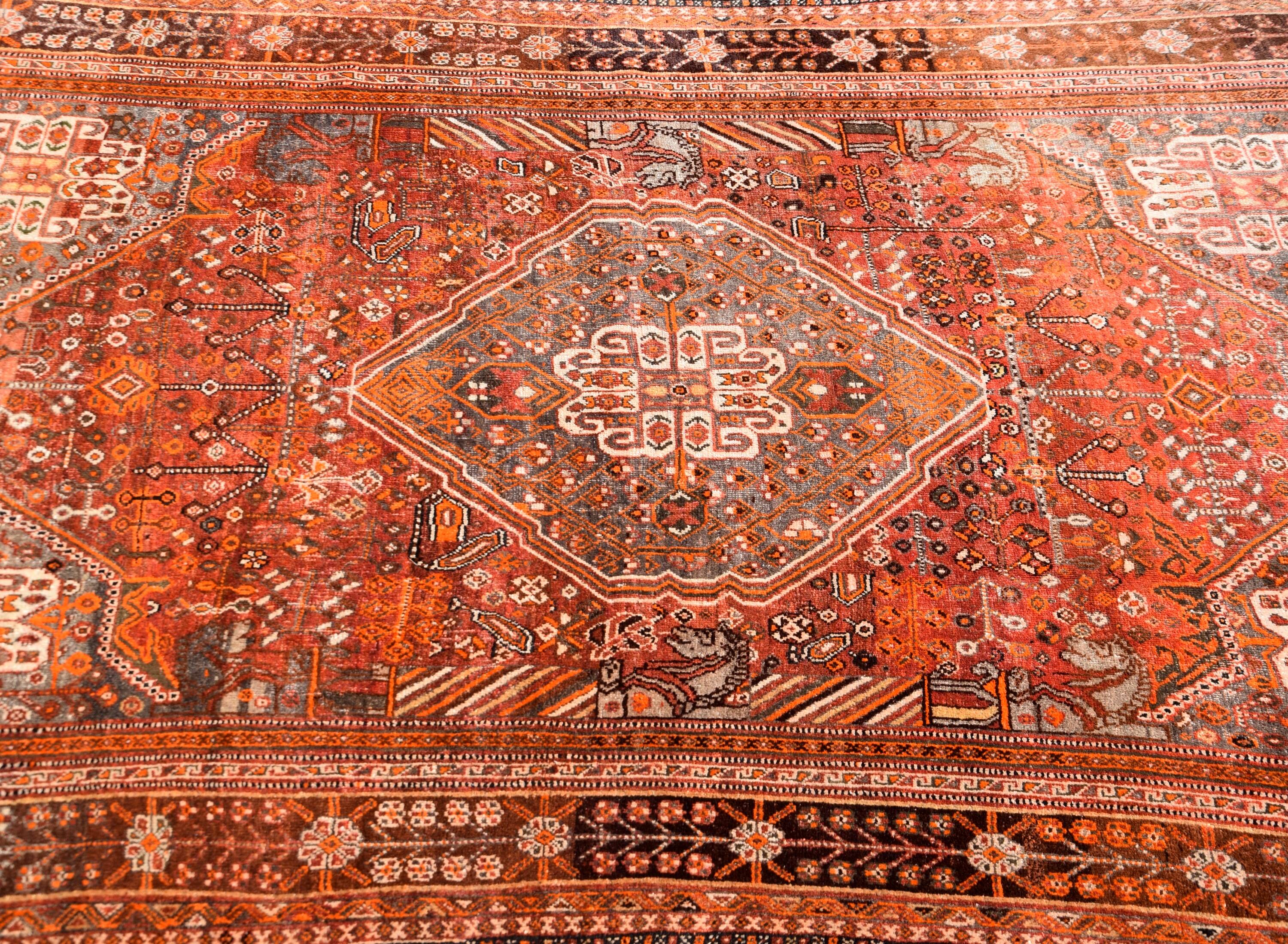 Tribal Oriental Rugs: 2.96 X 2.07 Meters