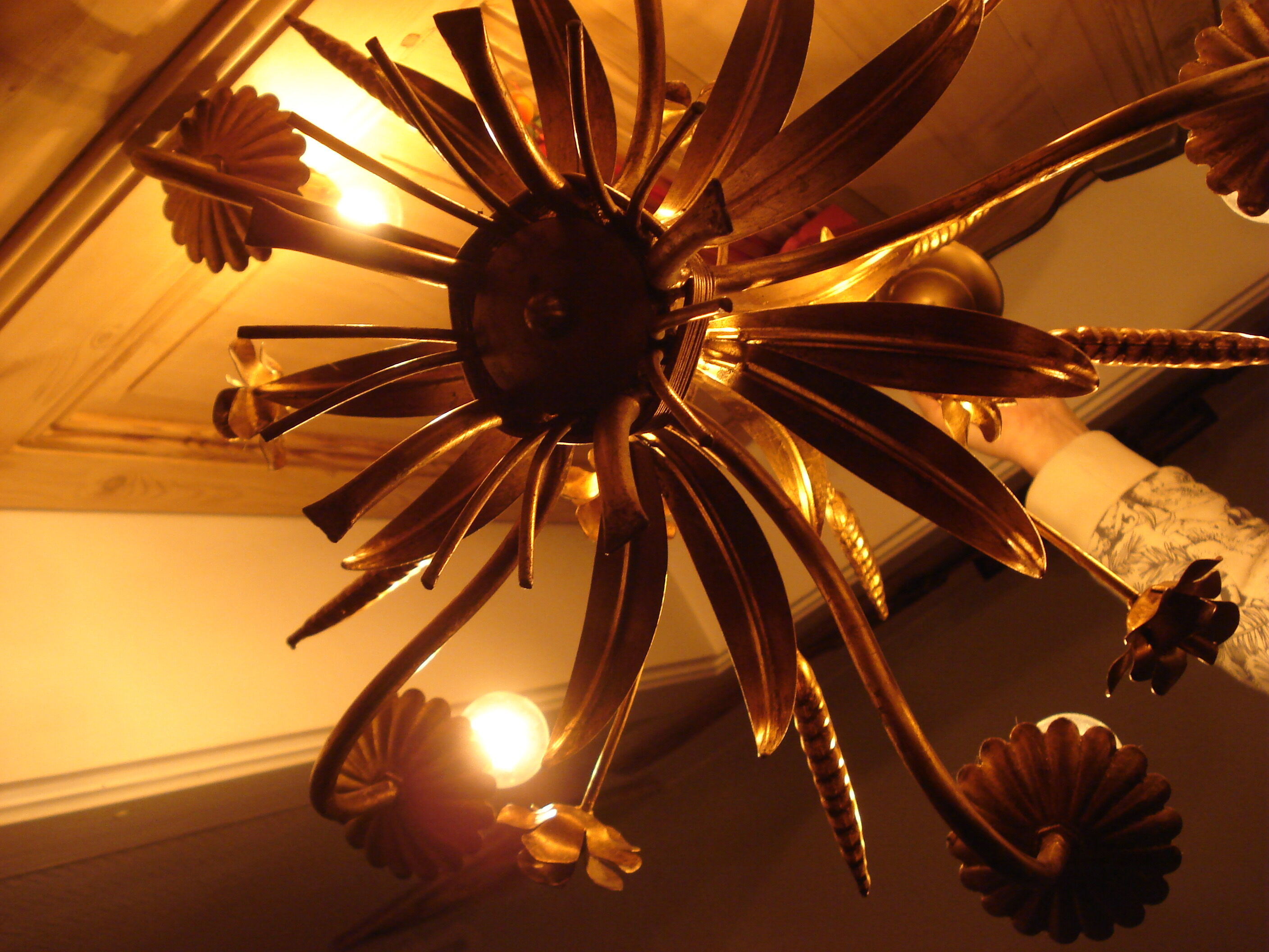 Lustre vintage 1950 epis de ble/fleurs