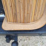 Sixties rattan bar and stool.