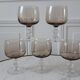 Set of 5 glasses with smoked glass stems 70s