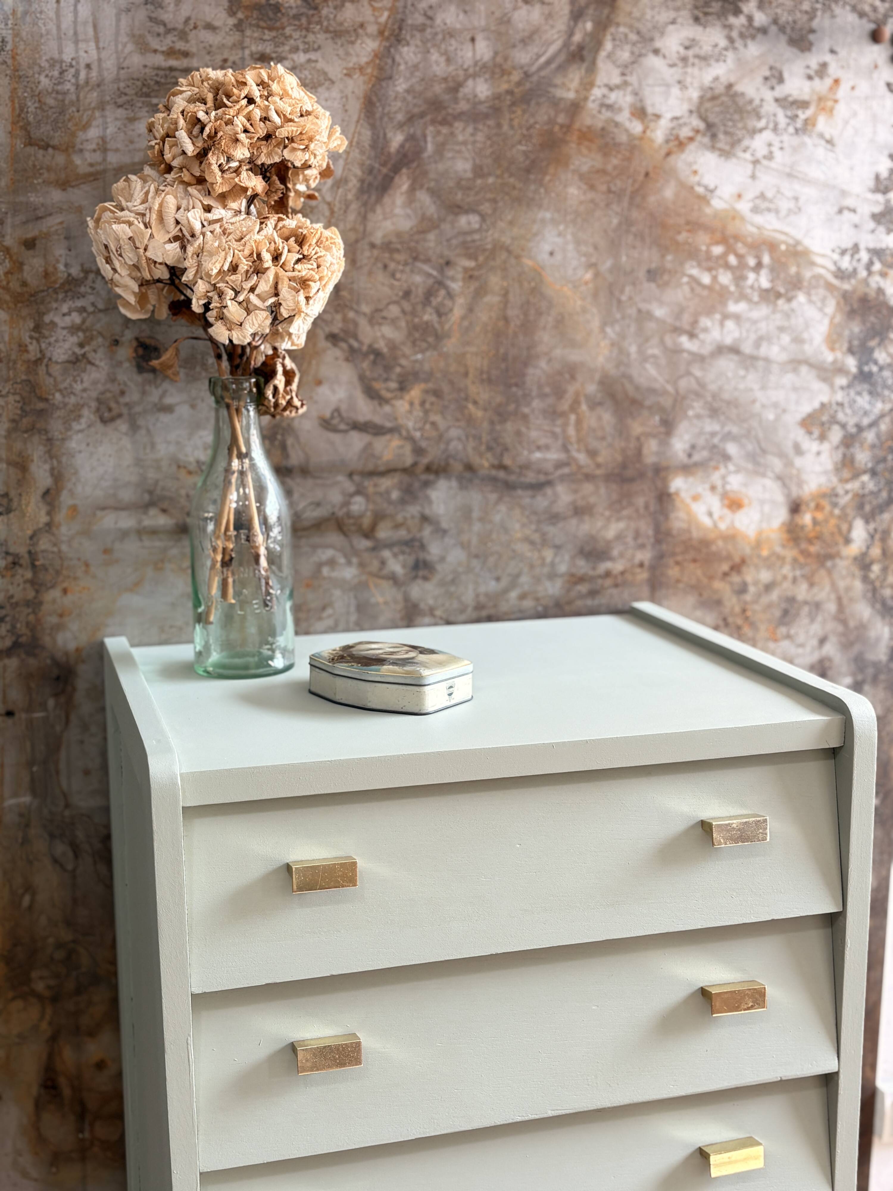 1940s green Luxembourg chest of drawers