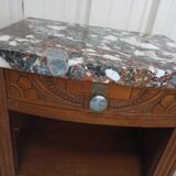 Bedside table art deco top marble